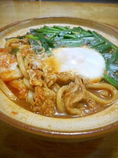 一人鍋でチゲ風煮込みうどん-レシピのメイン写真