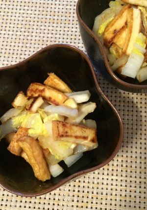 5分で簡単！白菜と厚揚げのささっと炒め♬-レシピのメイン写真