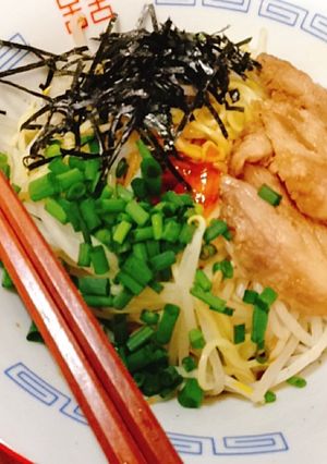 王将醤油ラーメンで油そば-レシピのメイン写真