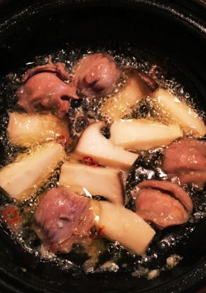 かんたん土鍋de砂肝のアヒージョ♪-レシピのメイン写真