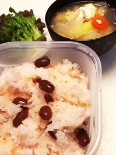 炊飯器で簡単・早い!北海道の甘納豆お赤飯-レシピのメイン写真