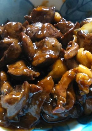 簡単レバーとハツ煮込み-レシピのメイン写真