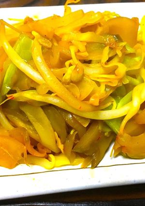 余り野菜とザーサイの簡単ピリ辛炒め-レシピのメイン写真