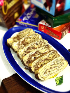 チョコ入りマーブル玉子焼き-レシピのメイン写真