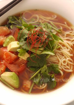 美活＊パクチートマトラーメン＊-レシピのメイン写真