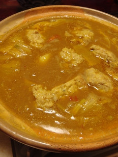 下仁田ねぎと肉団子で♪ 和風印度カレー鍋-レシピのメイン写真
