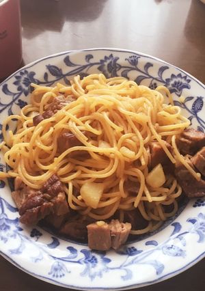 ポークソテーの簡単パスタ-レシピのメイン写真