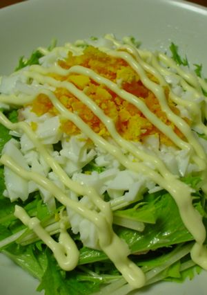 ☆ツナ入り♪水菜のミモザサラダ-レシピのメイン写真