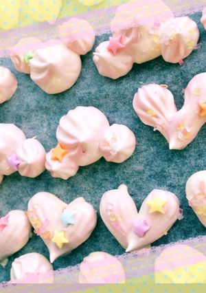 簡単可愛い♪メレンゲクッキーレモンティ味-レシピのメイン写真