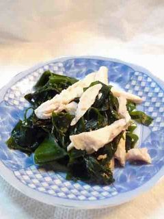 鶏胸とわかめの簡単ポン酢あえ-レシピのメイン写真