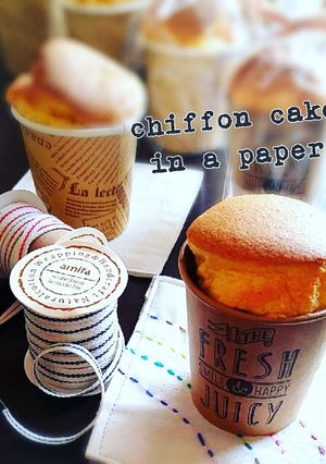 プレゼントに最適♪紙コップシフォンケーキ-レシピのメイン写真