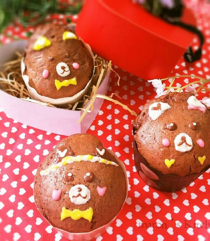 ホワイトデーにも♡くまさんカップケーキ by ♪♪maron