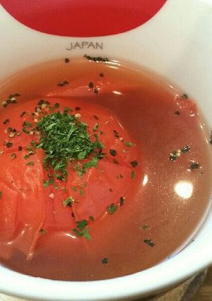 簡単♡カップでチン♪トマトまるごとスープ-レシピのメイン写真