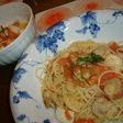 お手軽!シーフードのトマトパスタ☆