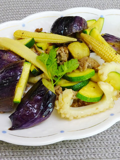 夏野菜の魚醤炒め-レシピのメイン写真