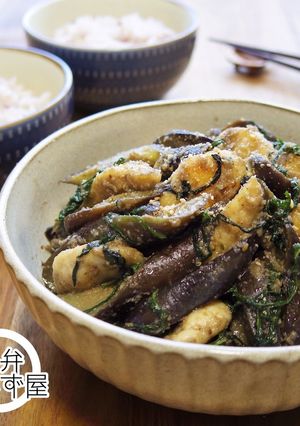鶏肉と茄子のごま味噌炒め-レシピのメイン写真