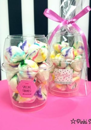 卵白1個で!レインボー♡メレンゲクッキー-レシピのメイン写真