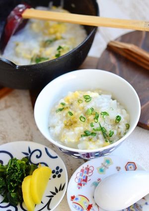 おぼろ昆布ふりかけの大根卵がゆ-レシピのメイン写真