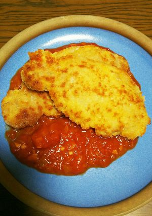 ☆孫が喜ぶ♪チーズカツonトマトソース☆-レシピのメイン写真