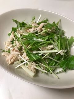 鶏胸肉のシーチキン風と水菜のサラダ-レシピのメイン写真