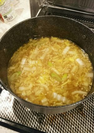 白菜とひき肉のぽかぽかスープ-レシピのメイン写真