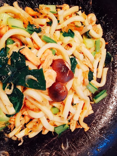 オキアミ入りサーモン焼うどん-レシピのメイン写真