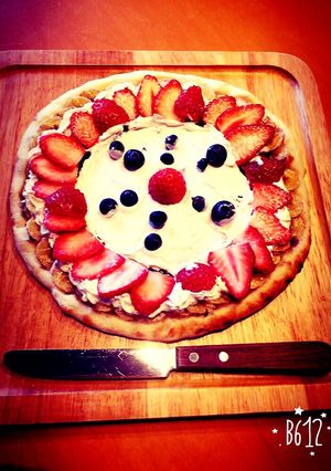 自宅で簡単！チョコベースのデザートピザ-レシピのメイン写真