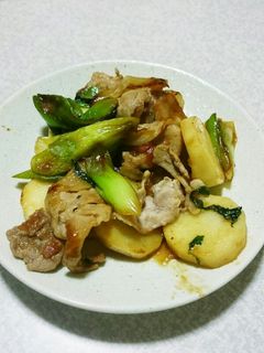 豚肉と長芋の炒め物~梅風味~-レシピのメイン写真