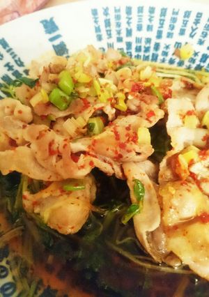 水菜！豆苗！豚肉！甘酢！-レシピのメイン写真