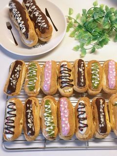 カラフルミニエクレア♡バレンタインに♡-レシピのメイン写真