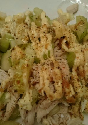セロリと蒸し鶏のサラダ-レシピのメイン写真