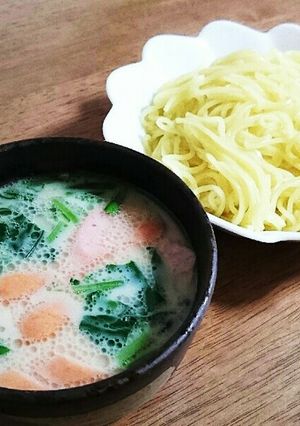 ほうれん草の洋風ミルクチーズつけ麺-レシピのメイン写真
