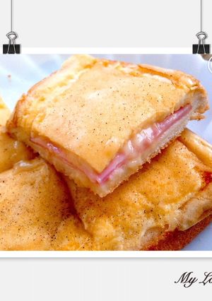 れぽ17♡卵焼き器でホットサンド風♡簡単-レシピのメイン写真