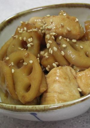 バターが香る☆蓮根＆鶏肉のきんぴら風♪-レシピのメイン写真