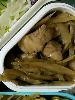 お弁当にも!鶏ゴボウ炒め-レシピのメイン写真