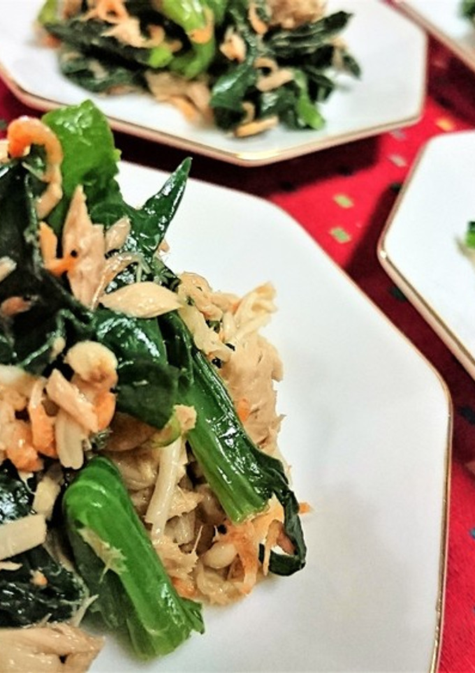 【ほうれん草と干しエビのツナ醤油和え】♪-レシピのメイン写真