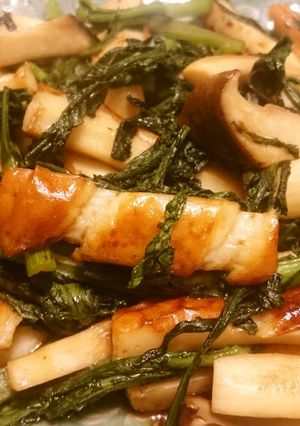 春菊とちくわのオイスター炒め-レシピのメイン写真