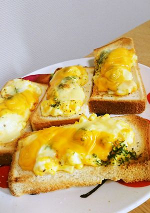 ゆで卵マヨネーズのチーズトースト-レシピのメイン写真
