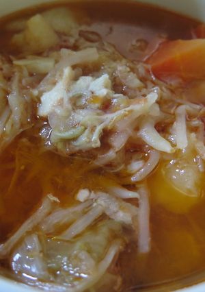 圧力鍋で時短　トマトチキンスープ-レシピのメイン写真