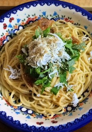 ボウルで和えるしらすと梅のパスタ-レシピのメイン写真