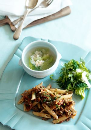 野菜たっぷりミートソースペンネのセット-レシピのメイン写真