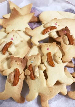 柿ピー好きのクマちゃんクッキー-レシピのメイン写真