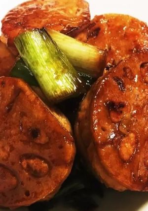 蓮根の鶏ミンチ挟み焼き-レシピのメイン写真