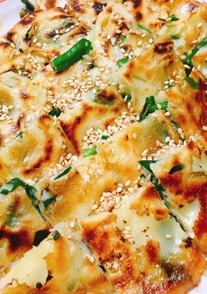 ニラ★ニラと玉ねぎの野菜チヂミ-レシピのメイン写真