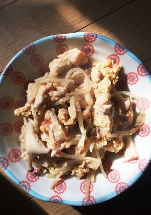 鶏むね★鶏肉ときのこの簡単卵とじ-レシピのメイン写真
