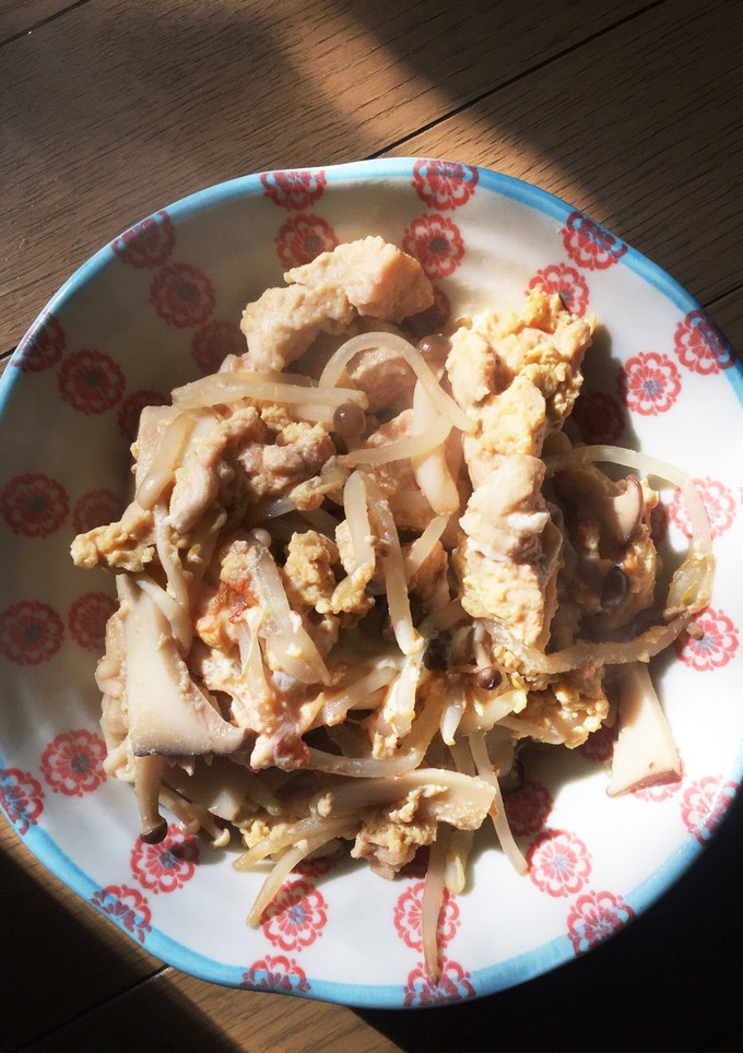 鶏むね★鶏肉ときのこの簡単卵とじ-レシピのメイン写真