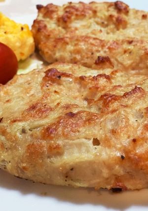 ふわふわ❁*+鶏ミンチのハンバーグ♡♡-レシピのメイン写真