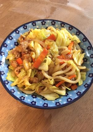 簡単☆甘辛タレ焼うどん生姜風味-レシピのメイン写真