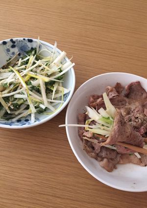 味付きネギを牛肉で巻く焼肉風を気軽に-レシピのメイン写真