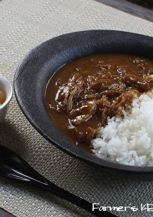 【農家のレシピ】牛すじと玉ねぎのカレー-レシピのメイン写真